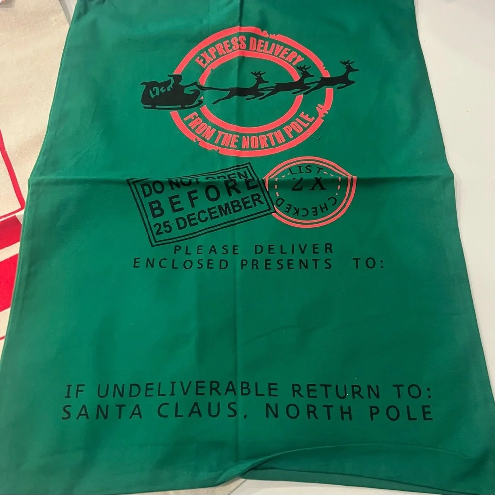Target Canvas Christmas Gift Bags - Red and Green